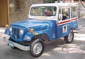 jeep postal dj5 mail jeeps old willys office postman delivers letter