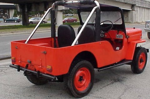 1976 Mahindra Jeep CJ4 Rearview!