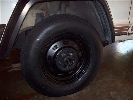 My MJ Jeep Wheels After Painting!