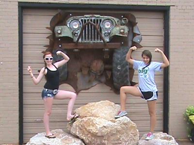 Haleigh and Kristin at Rock City Burger (Bridgeport, Tx.)