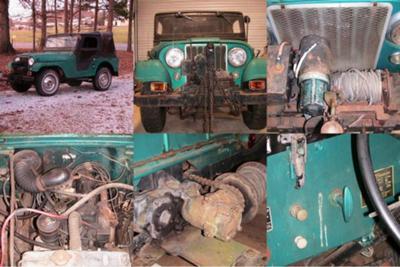 1955 Willys CJ5 with Electric Winch..PTO..Original motor runs!