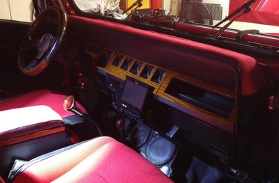 Inside dash and sound system.