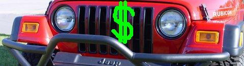 Jeep Wrangler Grill With Dollar Sign