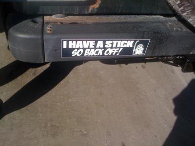 Custom made bumper sticker 