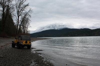 Harrison Lake Darrens jeep